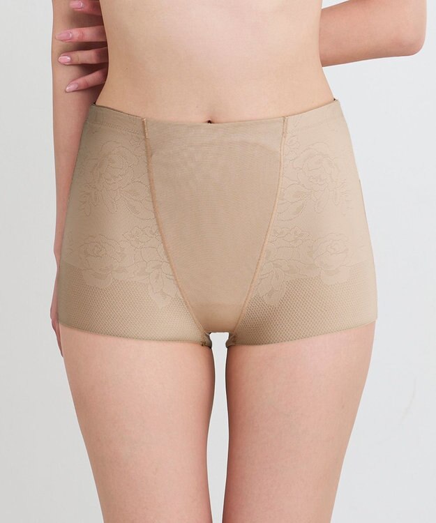 WACOAL 【-5歳のガードル】 ショート丈 「-５歳」の着やせシルエットに 吸汗速乾・通気性(身生地) レディース GRC323 /ワコール カラシ