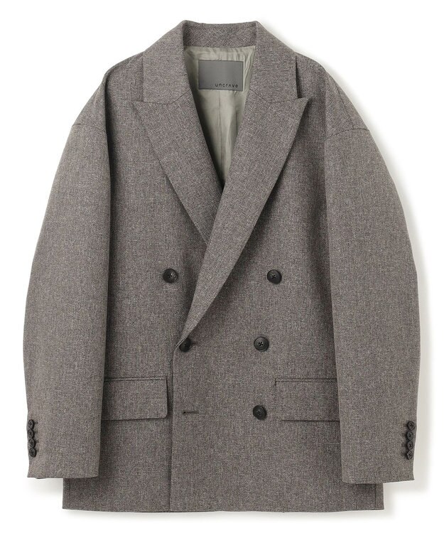 uncrave 【手洗い可】ウォッシャブル ツイード ジャコット（uncrave STANDARD） グレーツイード