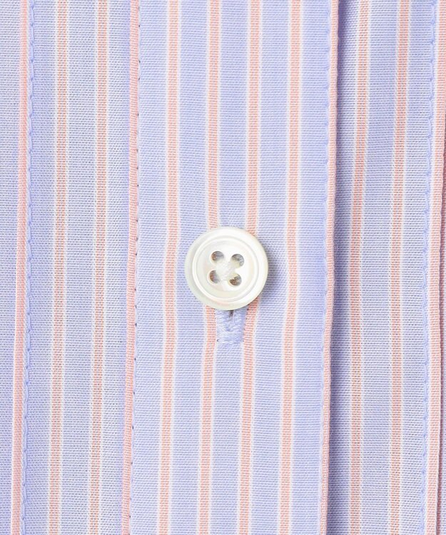 J.PRESS LADIES 【一枚で着映え】ソフトストライプ フリル襟 ブラウス サックスブルーストライプ系