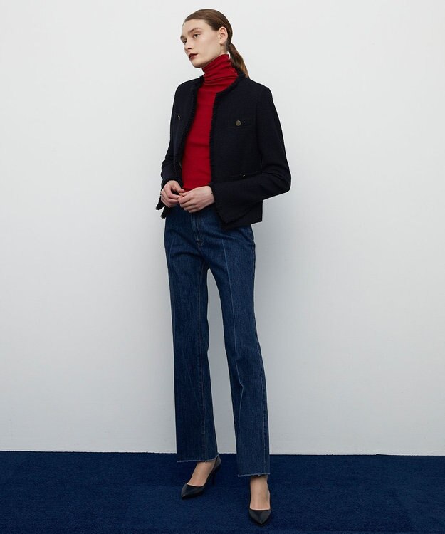 BEIGE， 【S-size】CAMBON / ツイードジャケット Navy