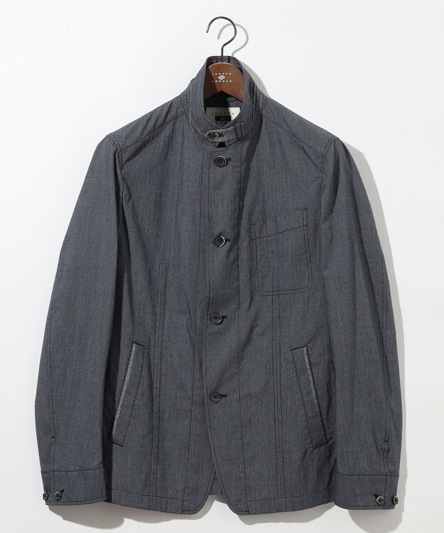 JOSEPH ABBOUD 夏ブルゾン【JAPANファブリック/清涼/軽量】ダブルワッシャーストレッチ ブルゾン ネイビー系