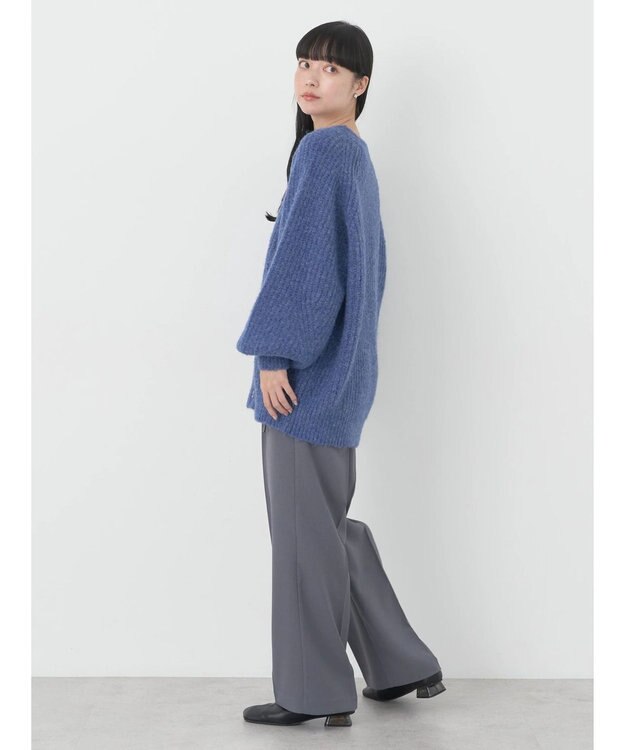 earth music&ecology フワフワＭＩＸヤーンカーディガン Blue