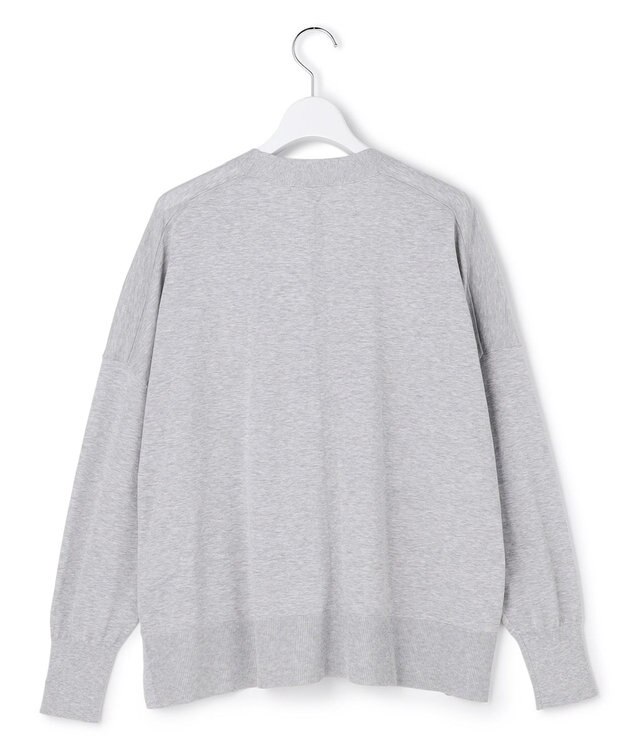 23区 【先行予約/WEB&一部店舗限定】スビンハイツイスト Vネック カーディガン ライトグレー系
