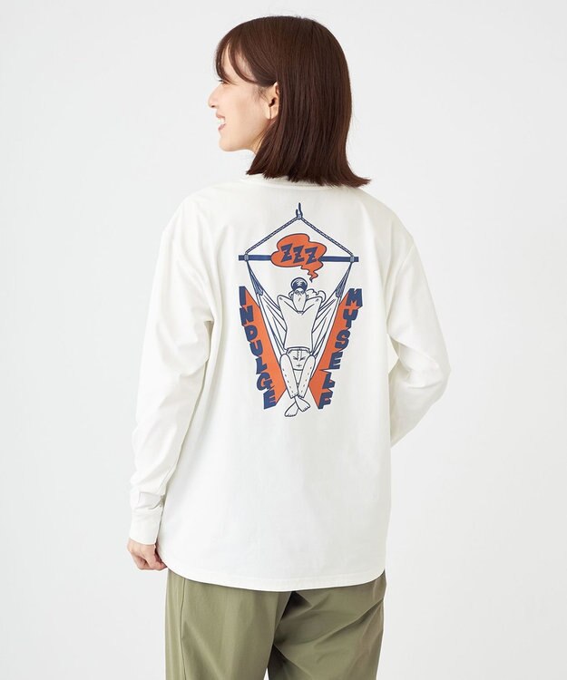 SHARE PARK LADIES 【UNISEX】UVカット アートコラボロングTシャツ〈Hammock〉（S・Mサイズ） ホワイト