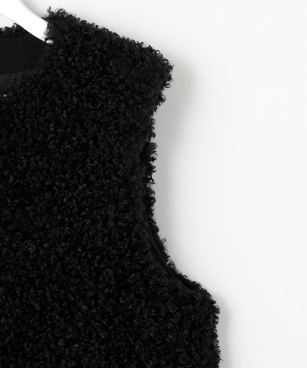 自由区 L 【SHIHOさん着用】カルガンラムエコファー ジレ ブラック