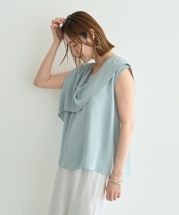 YECCA VECCA ドレープブラウス Mint