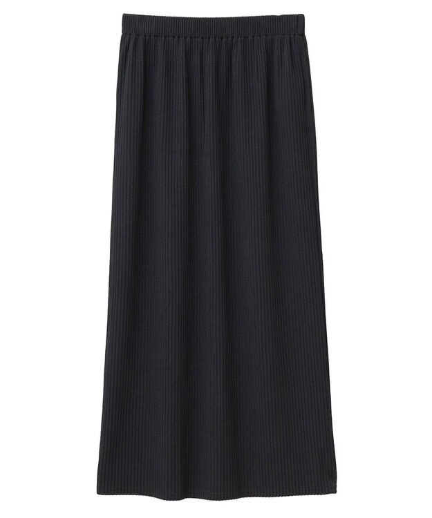 Green Parks 楽ちん涼やかドライタッチイージースカート Black