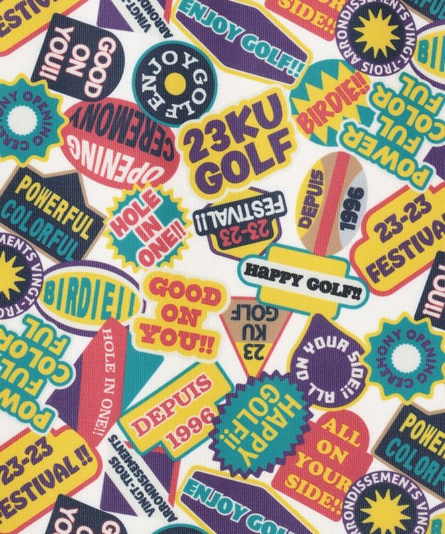 23区GOLF 【WOMEN】【吸水速乾】ステッカープリント スカート イエロー系5