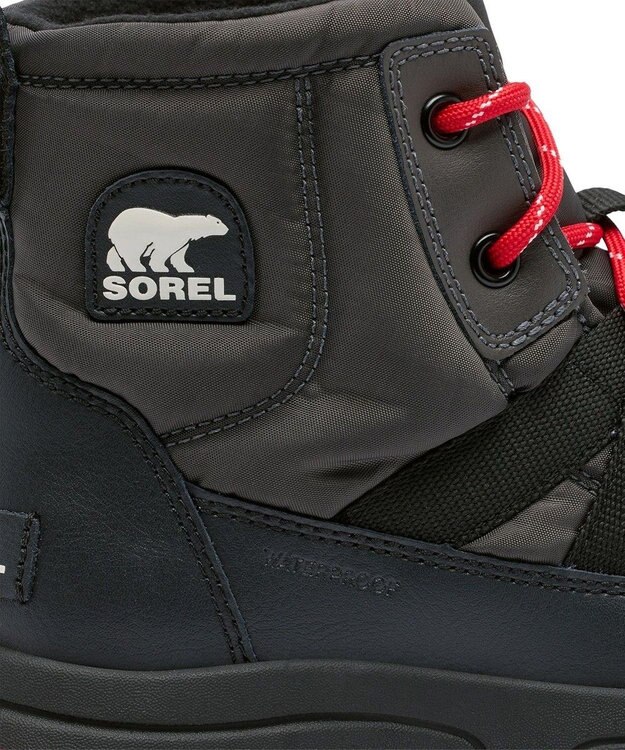 SOREL SOREL/ 【KIDS】ユース ウィットニー3 ミッド ウォータープルーフ /ソレル Jet、 Black