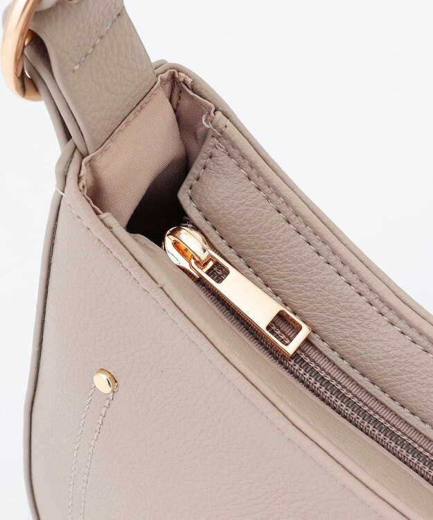 ANY SIS ハーフムーンラウンド ショルダー バッグ グレージュ