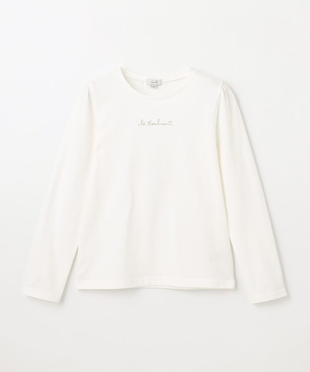 ANY KIDS キャミソール付き 長袖Tシャツ ラベンダー×オフホワイト