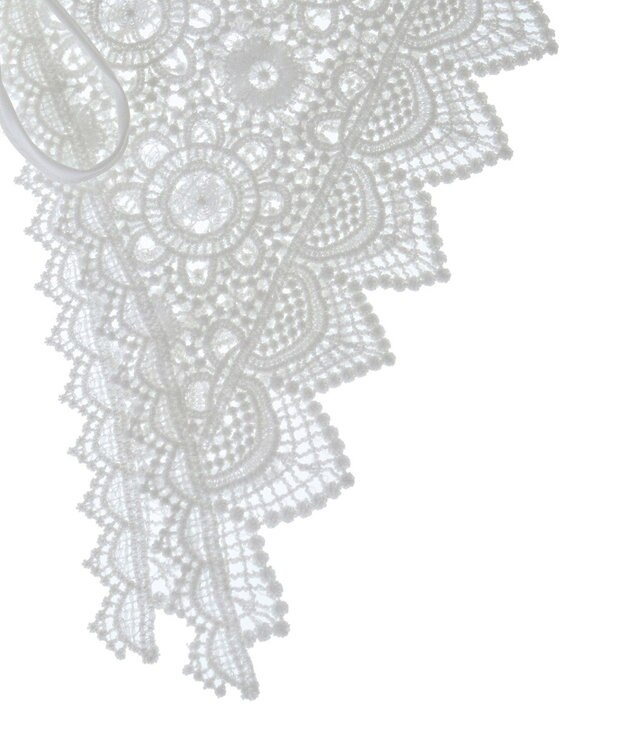 earth music&ecology ケミカルレース付け襟 Ivory