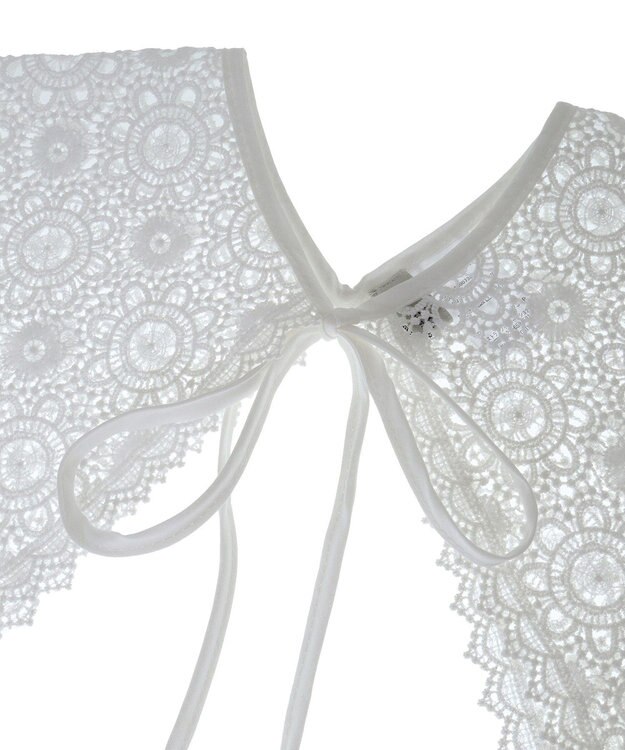 earth music&ecology ケミカルレース付け襟 Ivory