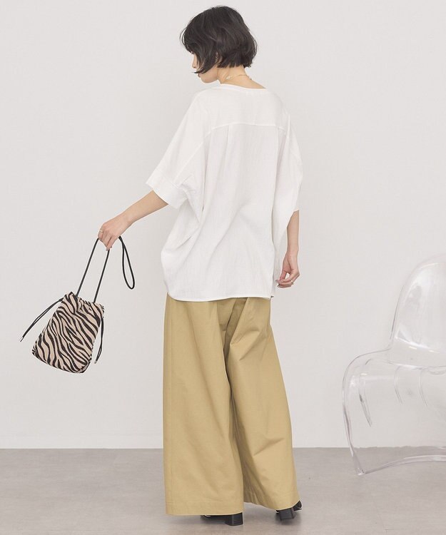 AMERICAN HOLIC 異素材コクーンプルオーバー Off White