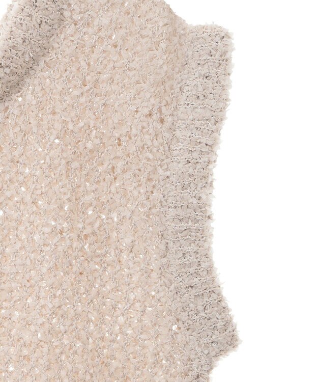 earth music&ecology ファンシーヤーンベスト Beige