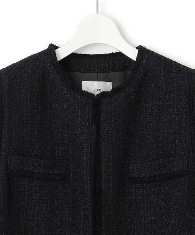 23区 L 【一部店舗限定】ファンシーツイード ジレ ネイビー系