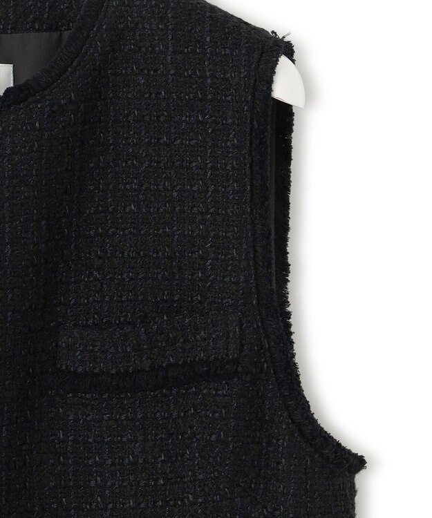 23区 L 【一部店舗限定】ファンシーツイード ジレ ネイビー系