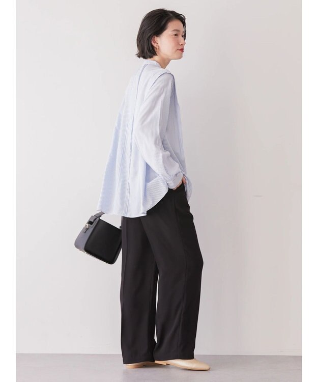 AMERICAN HOLIC サラックールタック使いブラウス Stripe