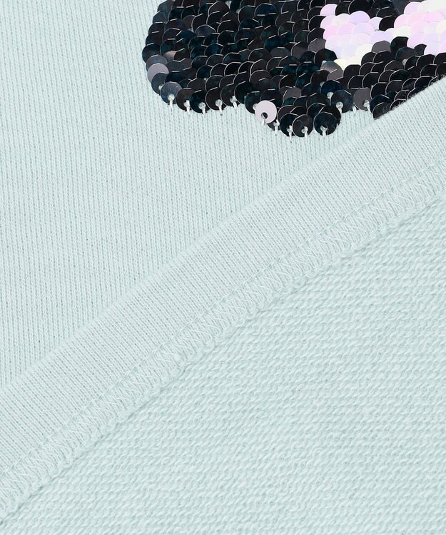 ANY KIDS ミラクルスパンコールトレーナー ミント（おばけ×魔女ネコ）