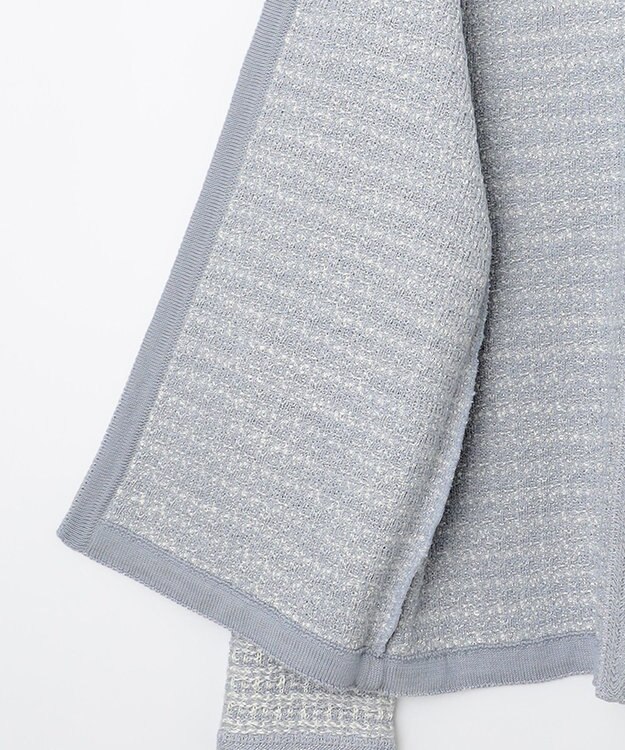 J.PRESS LADIES 【洗える】TWEED KNIT カーディガン サックスブルー系5