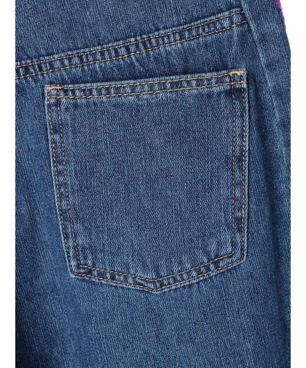 Green Parks ・Ｄｏｕｂｌｅ　Ｆｌａｇｓ　チョウチョ刺繍フレアデニム Light Indigo