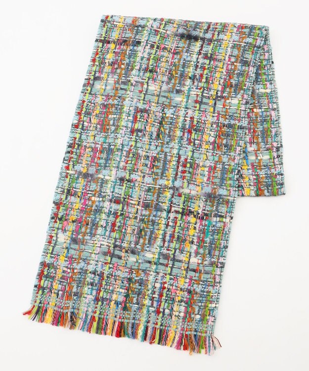 TOCCA 【フランス製】TWEED STOLE ストール スカイブルー系