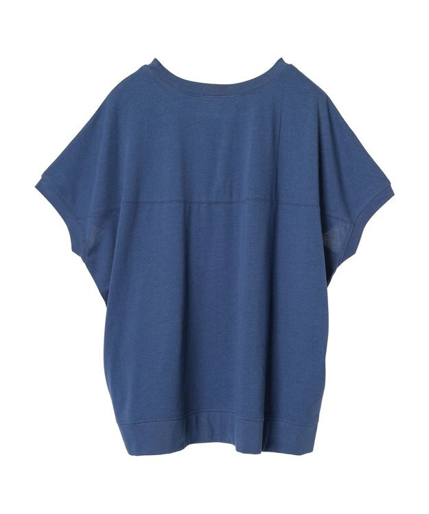 Green Parks フレンチスリーブ脇ドッキングカットプルオーバー Blue