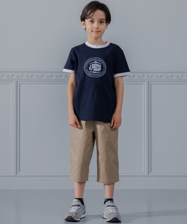 J.PRESS KIDS 【140-170cm】コットンストレッチ 7分丈パンツ ベージュ系