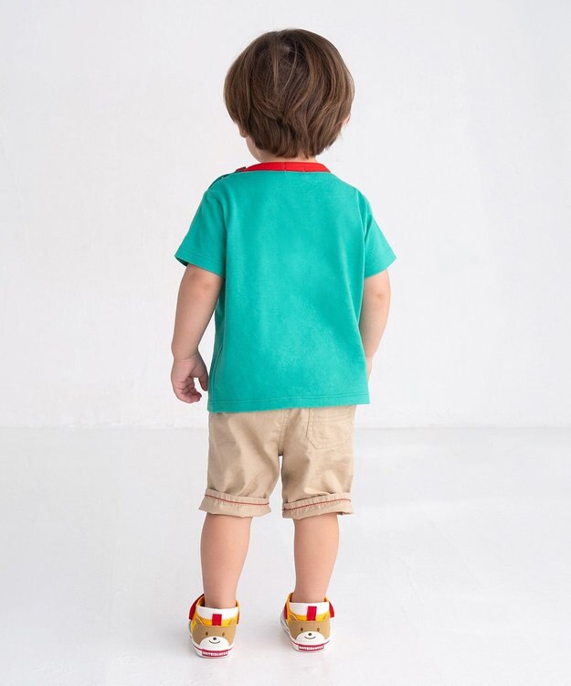 MIKI HOUSE HOT BISCUITS 【80-120cm】 フルーツモチーフ 半袖Tシャツ グリーン