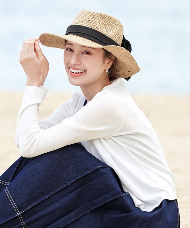 Tiaclasse 【洗える】長袖サマーニットカーディガン オフホワイト