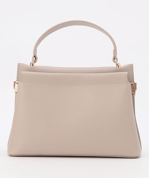 ANY SIS 【2WAY】スクエアミディトート バッグ ライトグレー