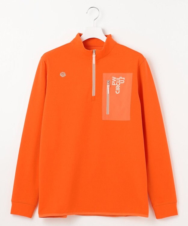 PW CIRCULUS 【MEN】 ハーフジップカットソー オレンジ系