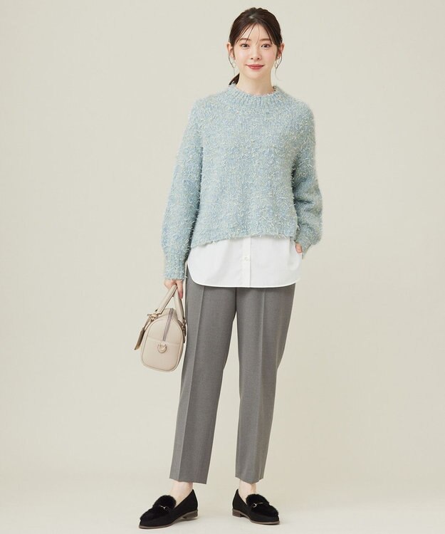 ANY SIS 【洗える】シャツコンビレイヤード カットソー オフ