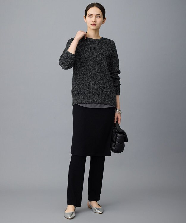 自由区 L 【カタログ掲載】カラーメランジ ニット ブラック