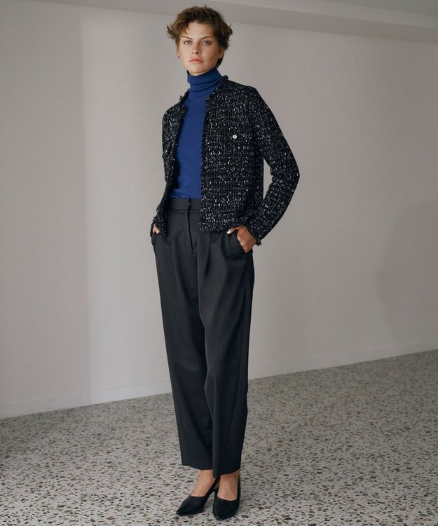 ICB 【CLASSY.1月号掲載・新色追加・洗える】エクストラファインメリノ タートルネックプルオーバー ロイヤルブルー系