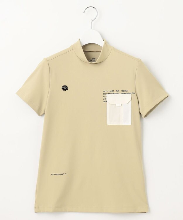PW CIRCULUS 【UVカット / 吸水速乾 / 伸縮性抜群】【WOMEN】ポケットモック T ゴルフウェア レディース ベージュ系