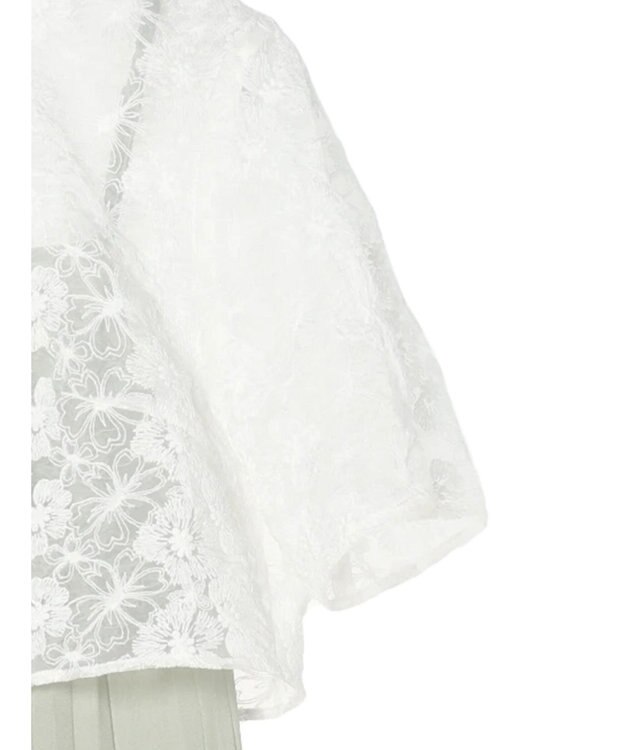 earth music&ecology ＳＥＴ２点　オーガンジー刺繍＋プリーツワンピース Mint