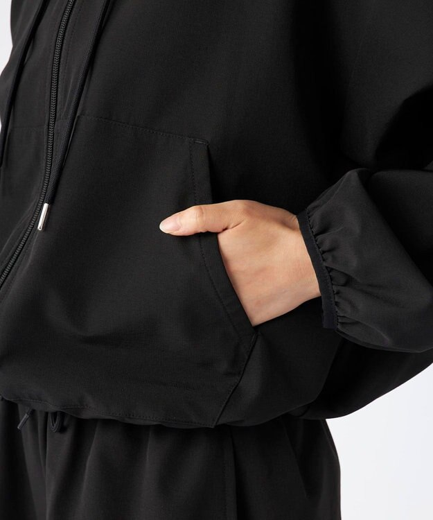 OP／FILA 【Kappa】ラッシュパーカー・ボードショーツ付き　4点セット水着 ブラック