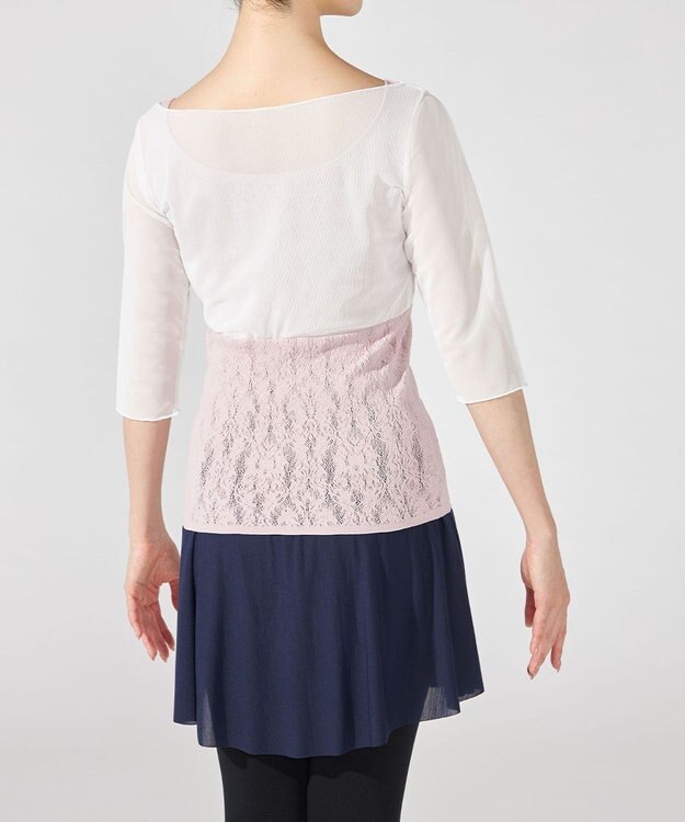 Chacott カップ付きレイヤードニットトップ グレージュ