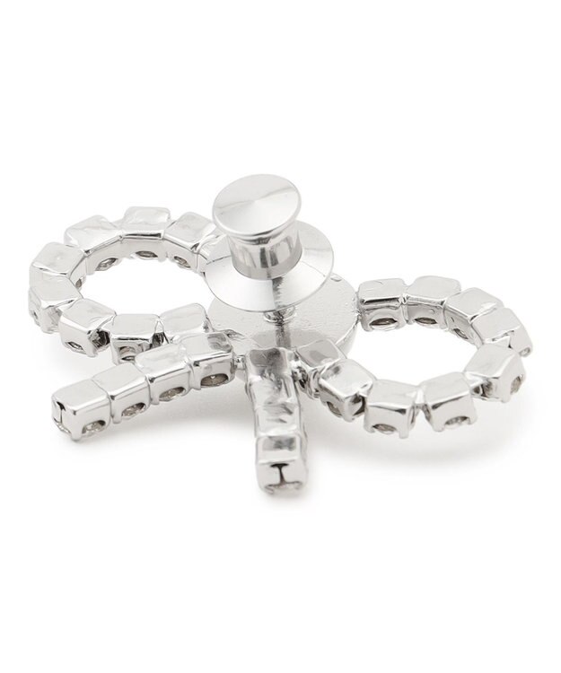 TOCCA 【百田夏菜子さん着用】【ブローチ取り外し可】BIJOUX RIBBON FURTIPPET ティペット ライトグレー系