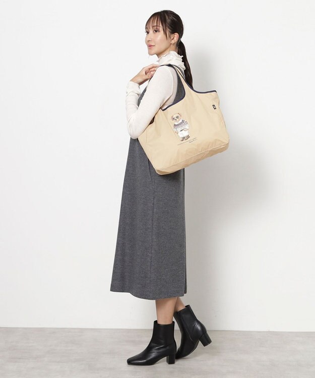 MOONBAT POLO RALPH LAUREN(ポロ ラルフローレン) ポケッタブルレインバッグ SEASON BEAR ポロベア ベージュ