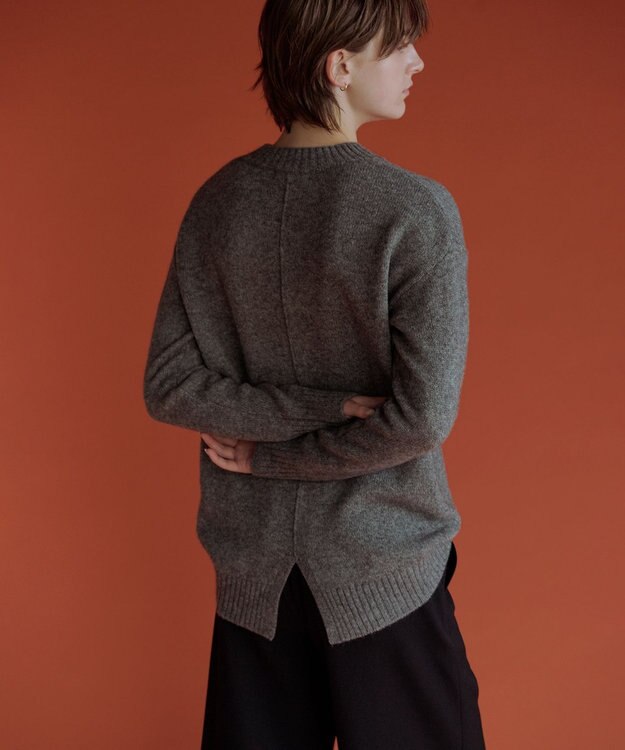 J.PRESS LADIES YAK BLEND Vネック ニット グレー系