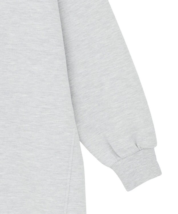 Green Parks ポロ衿ハーフＺＩＰカットワンピース Gray Mixture