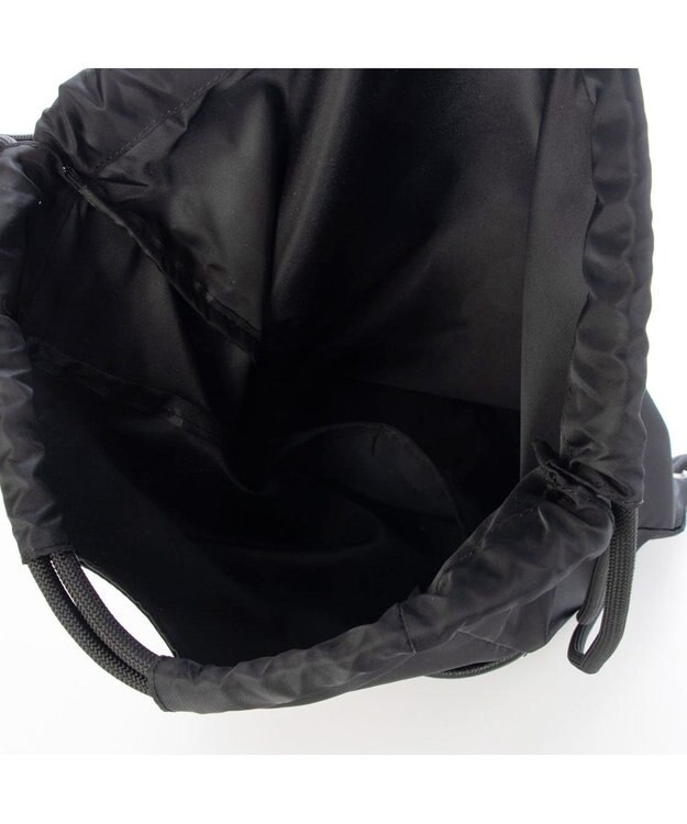 UNBILLION ペルケ perche / ナイロン×牛革ドローコード2wayナップサック ブラック