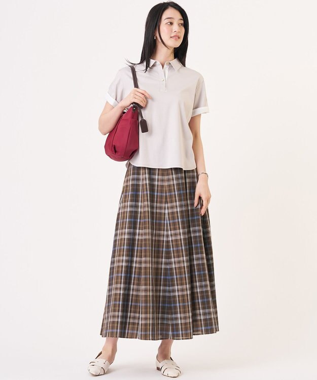 J.PRESS LADIES 【一枚で着映え・シーンレスに活躍】ポロ カットソー グレージュ系