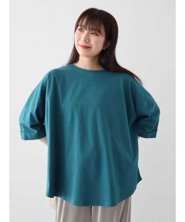 Green Parks インド綿 BIGサイズブロックロゴ半袖プルオーバー Green