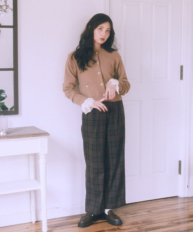 earth music&ecology 【吸湿発熱】あったかフェミニンインナー（袖レース） Off White