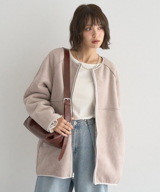 earth music&ecology 【吸湿発熱】あったかフェミニンインナー（袖レース） Off White