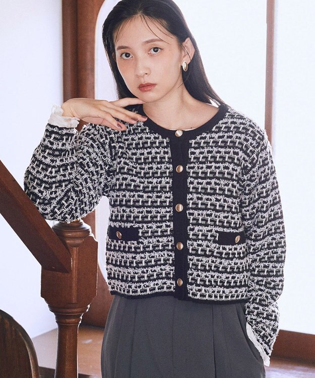 earth music&ecology 【吸湿発熱】あったかフェミニンインナー（袖レース） Off White