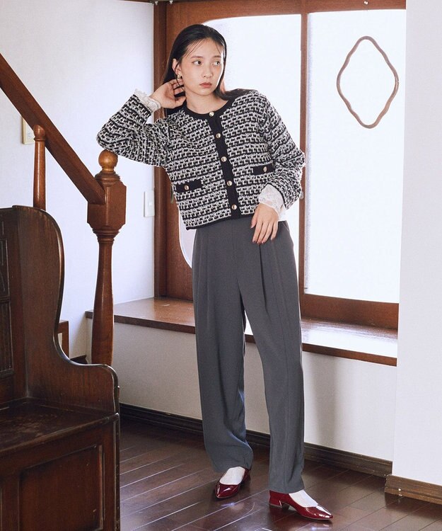 earth music&ecology 【吸湿発熱】あったかフェミニンインナー（袖レース） Off White